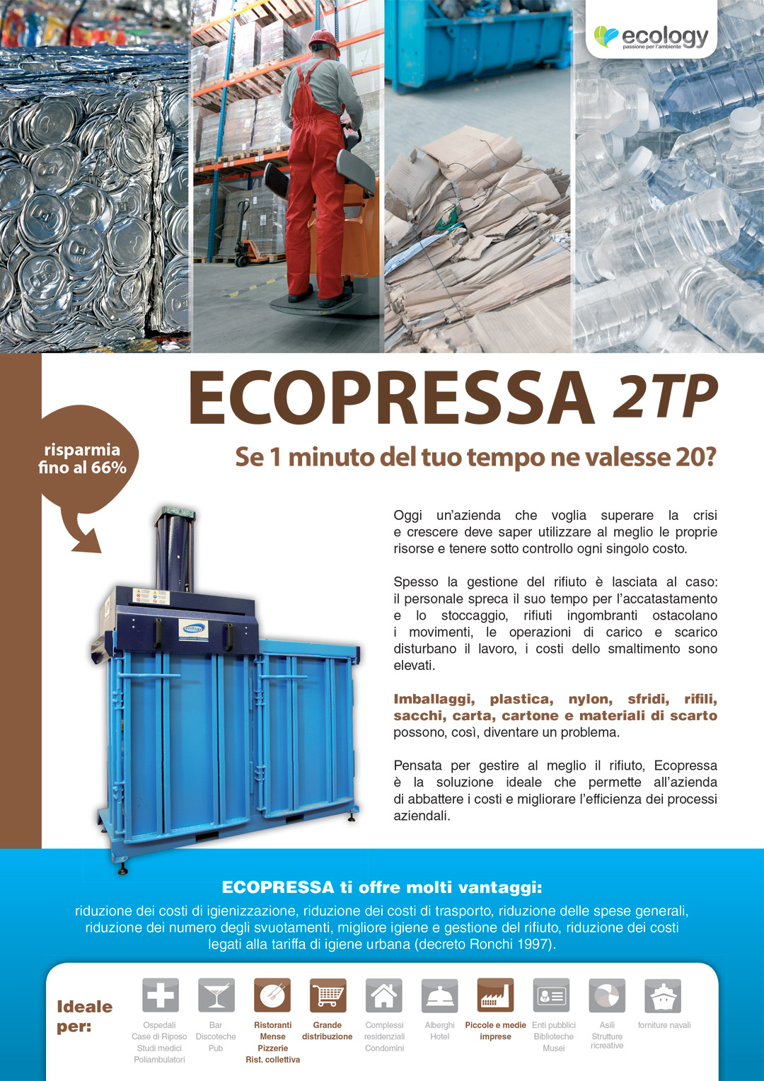 Scheda tecnica Eco-Pressa pneumatica 2TP - Ecology Group